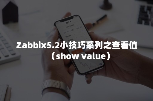 Zabbix5.2小技巧系列之查看值（show value）